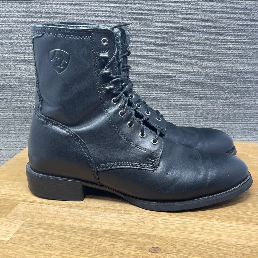Ariat Heritage Lacer Boots Men 10.5D Black Leather Cowboy Western 10001980 Lace